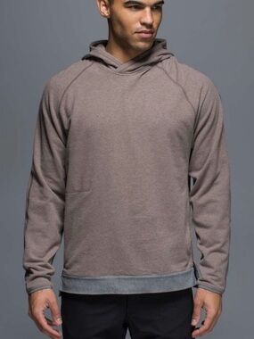 Lululemon Synth Hoodie Mens Large Brown/gray Pullover Athleisure Running Gym